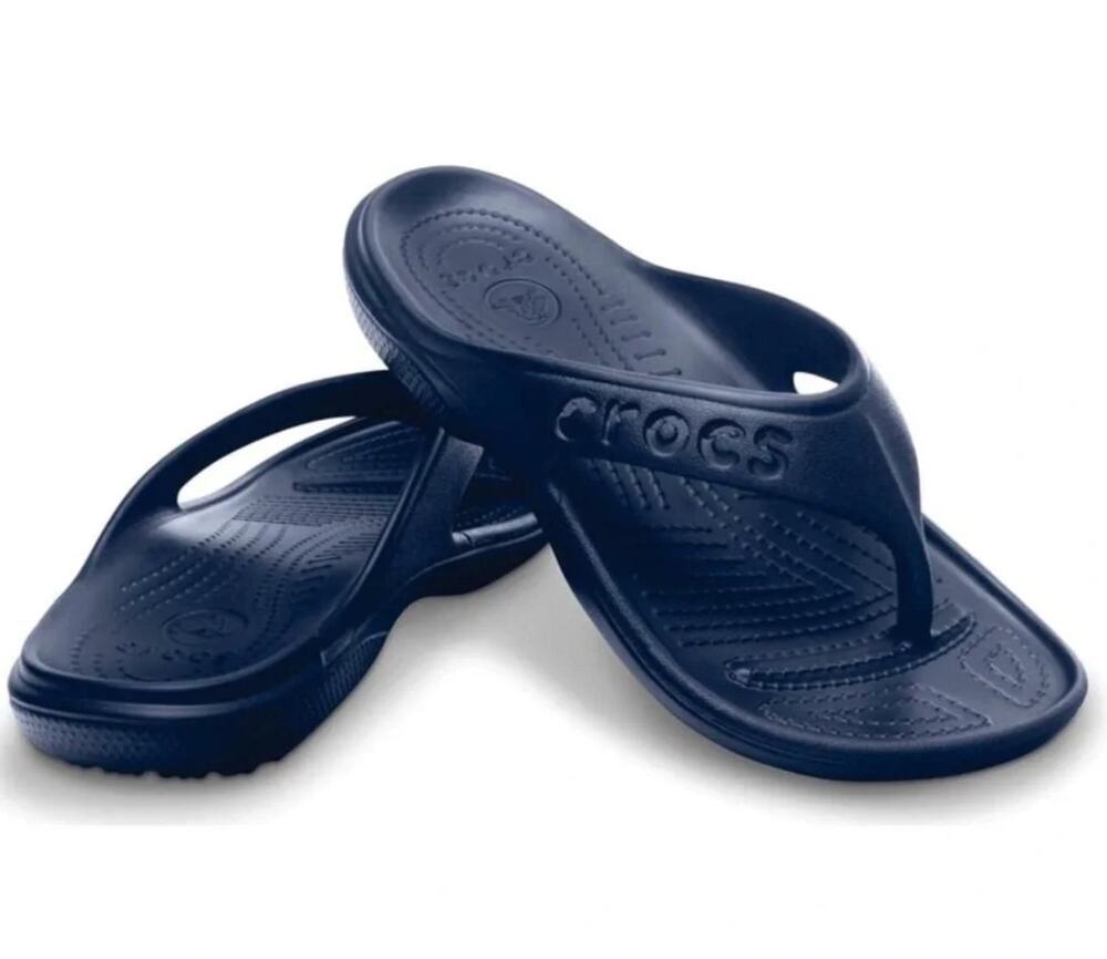 Crocs Baya Flip Flops Sandals Navy Blue Women’s Shoe Size 8 NWT 11999-410